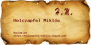 Holczapfel Miklós névjegykártya